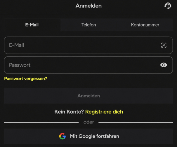 So melden Sie sich in Ihrem persönlichen Konto an