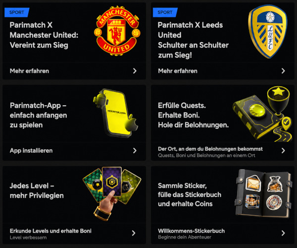 Willkommensbonus bei der Registrierung auf der Website